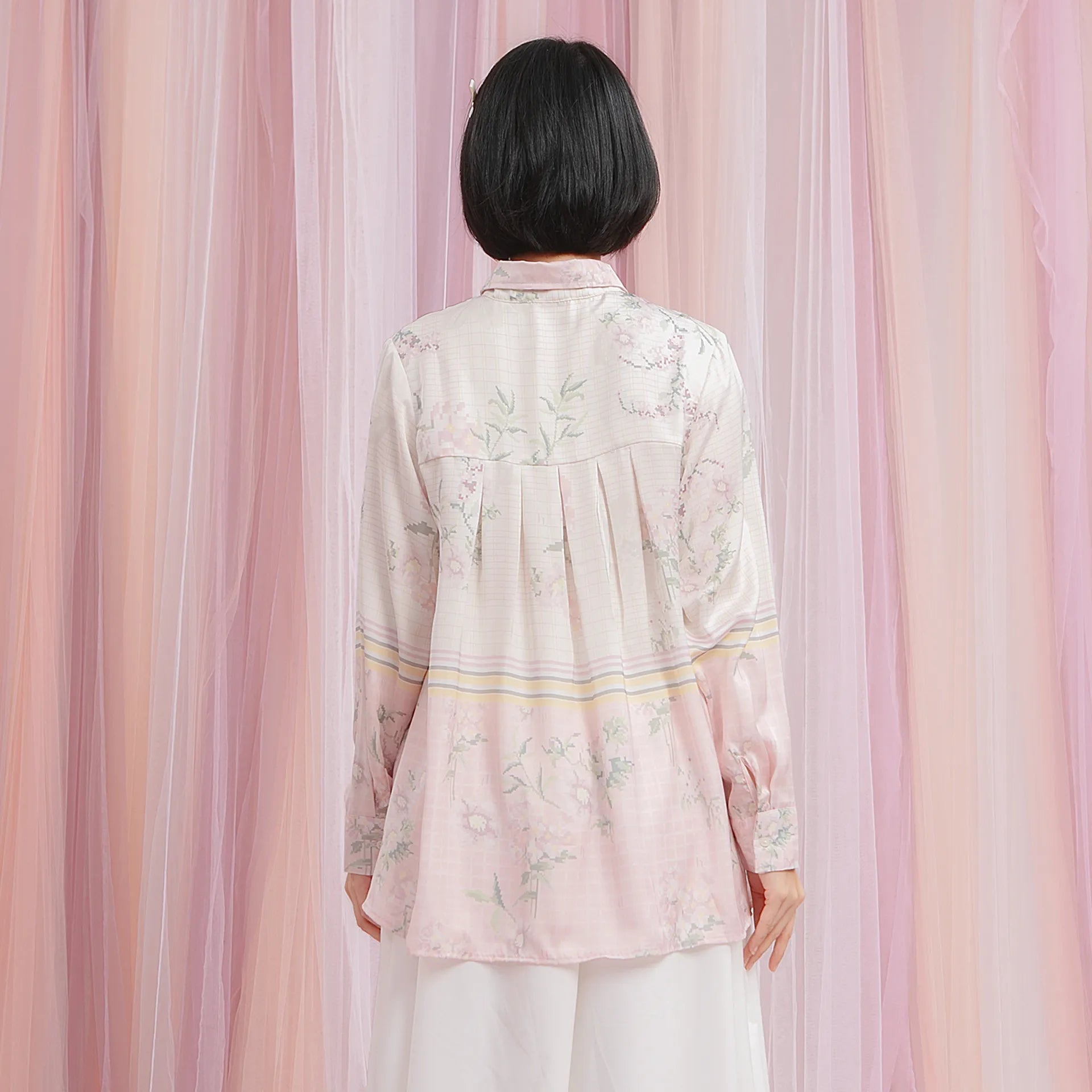 Telma Creme Pink Shirt | HijabChic
