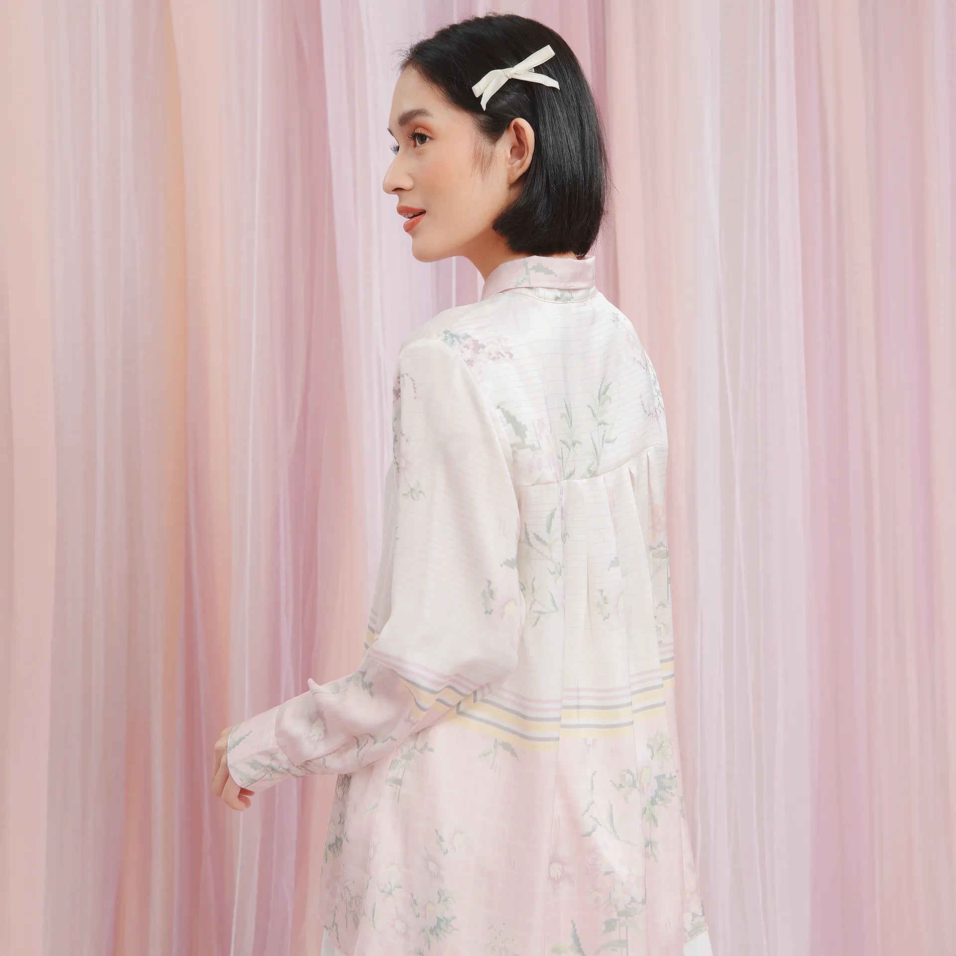 Telma Creme Pink Shirt | HijabChic