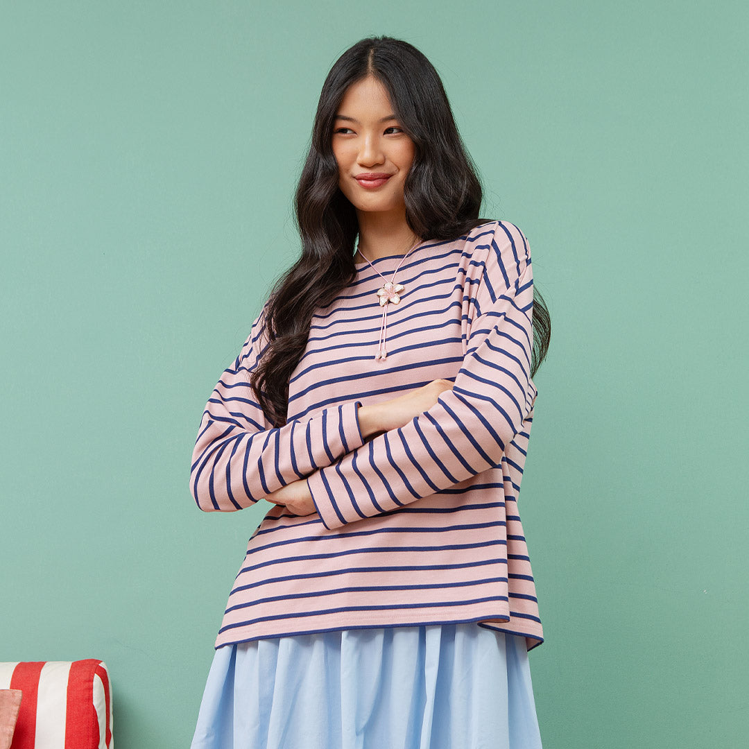 Ulyani Pink Stripe Top
