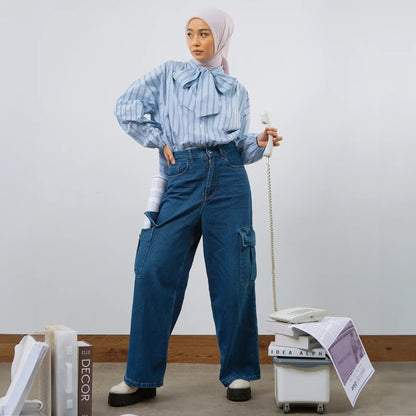 Vira Cargo Blue Denim | HijabChic
