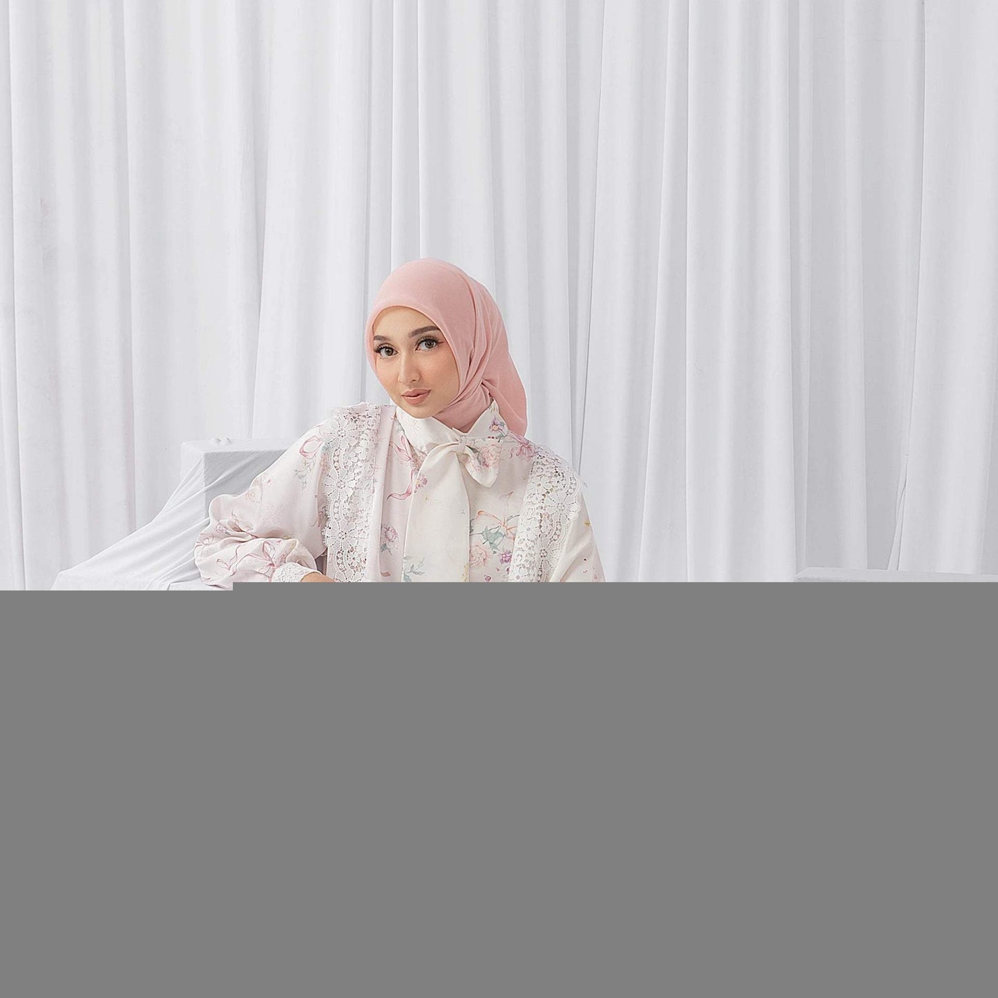 Vienna Pink Yellow Coquette Dress | HijabChic
