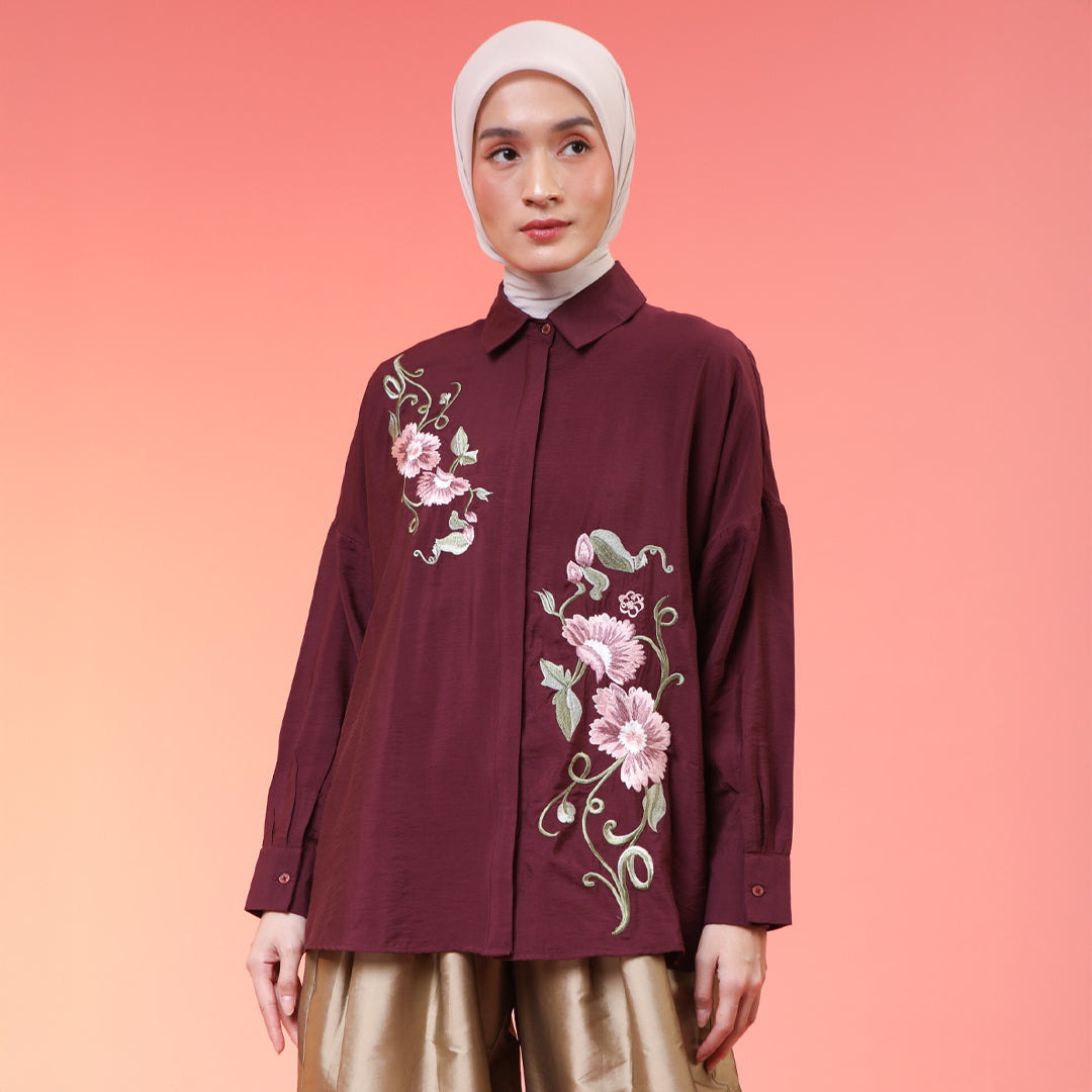 Wrenna Mulberry Top (PO 7 Hari)