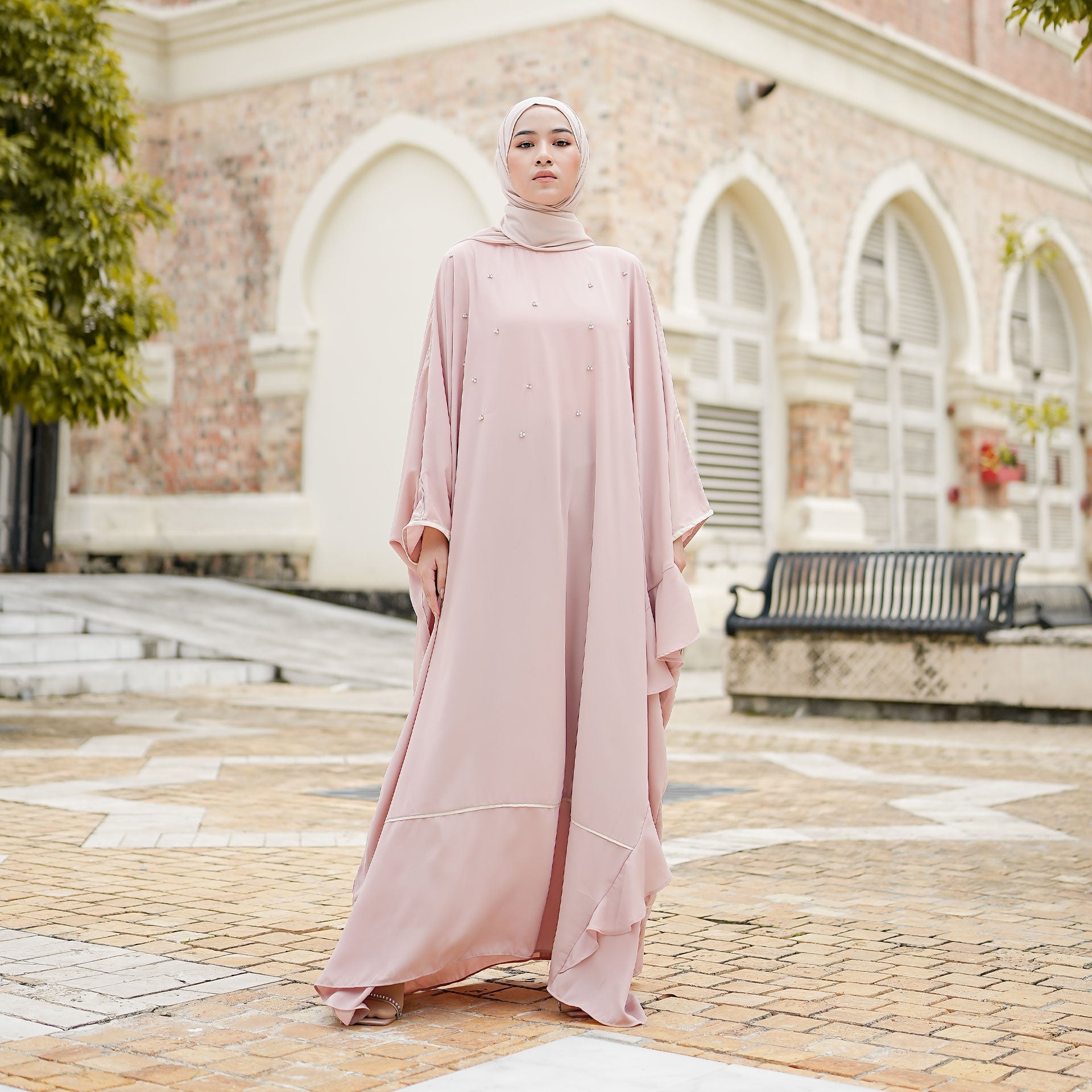 Zaina Dusty Pink Dress | HijabChic