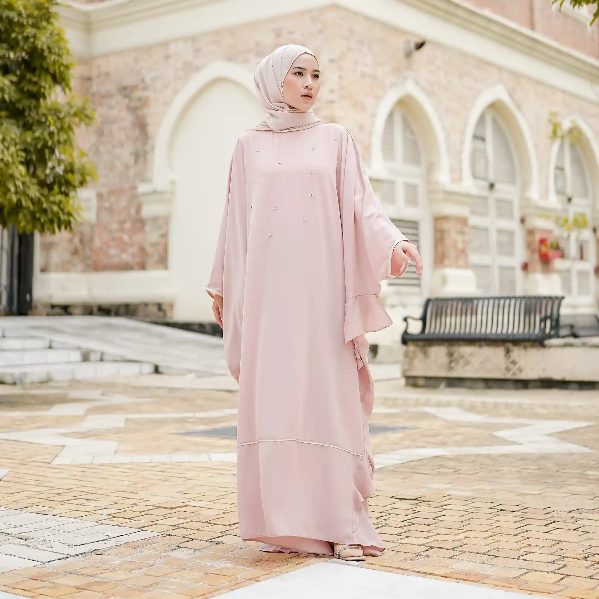 Zaina Dusty Pink Dress | HijabChic