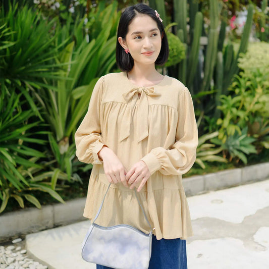 ziana beige top hijabchic blouse 1