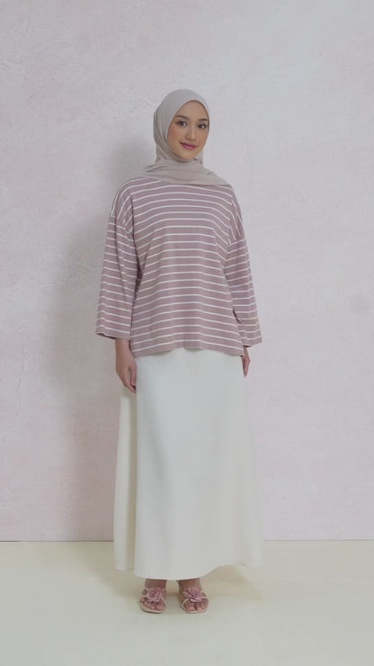 Megumi Mauve Stripe Tops