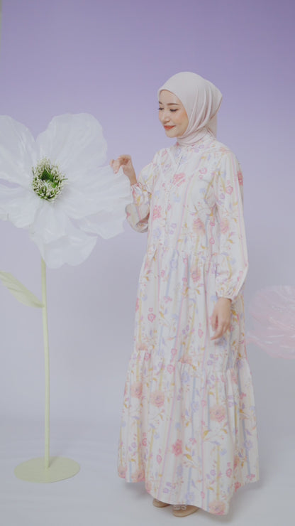 Calysta Creme Pink Dress