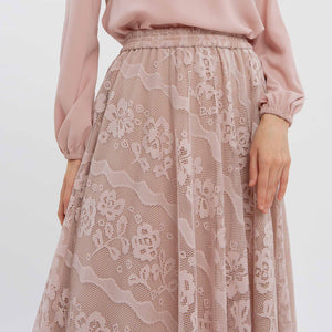 
            
                Load image into Gallery viewer, Azeeza Dusty Rose Skirt | HijabChic
            
        