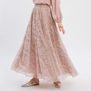 
            
                Load image into Gallery viewer, Azeeza Dusty Rose Skirt | HijabChic
            
        