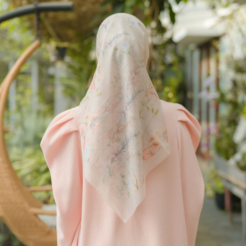 Blossom Cream Scarf | HijabChic