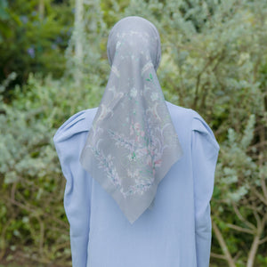 Blossom Grey Scarf | HijabChic