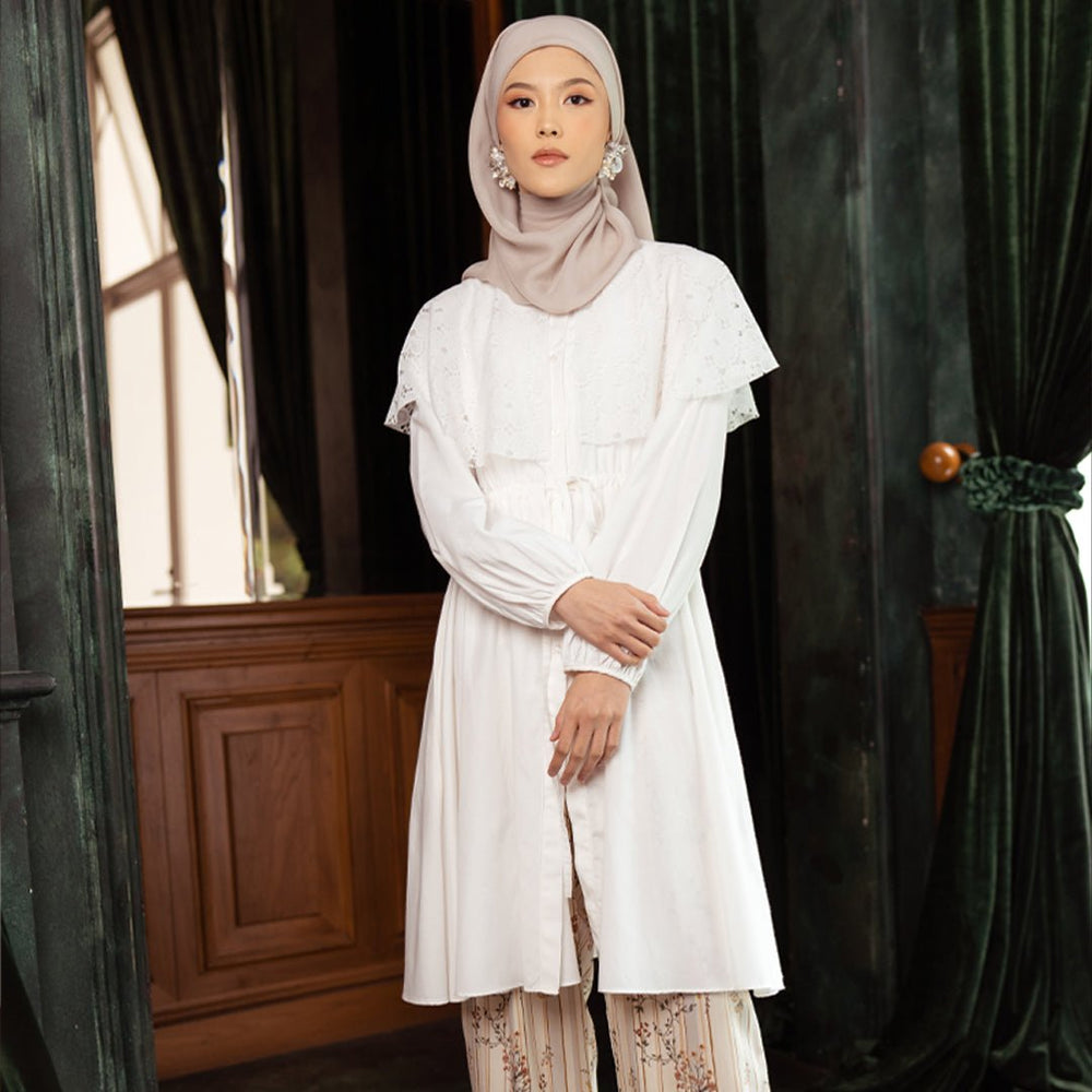 Celestia Broken White Tunic | HijabChic