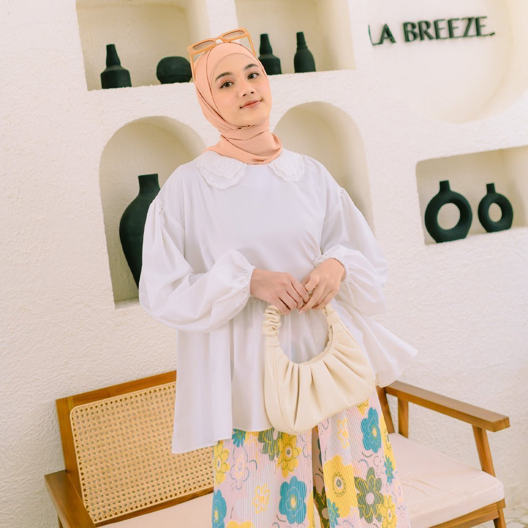 Jovia White Top | HijabChic