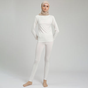 
            
                Load image into Gallery viewer, Firyal Legging Ivory | HijabChic
            
        