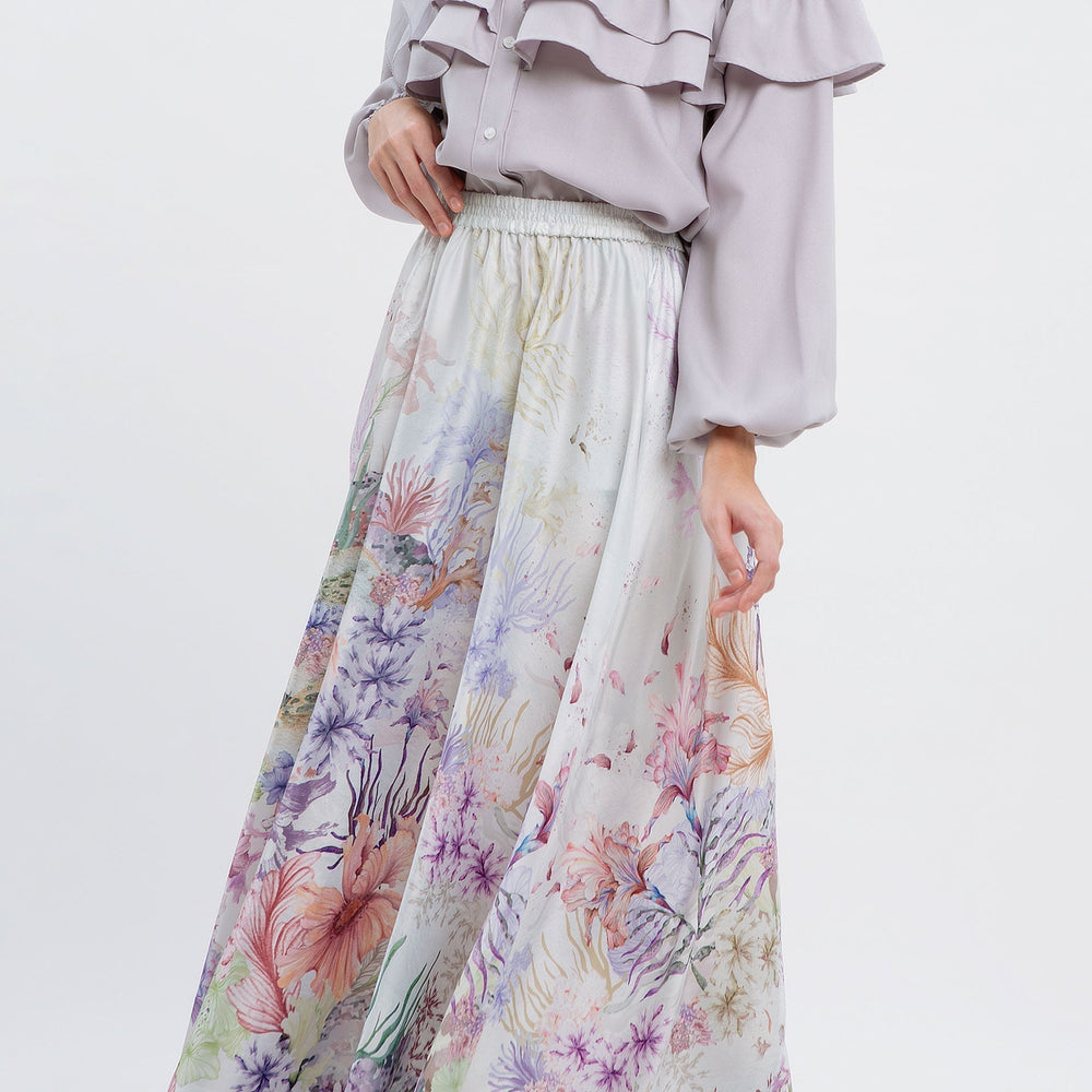 Mahveen Multicolour Skirt | HijabChic