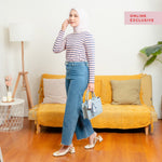 Michelle Pink Stripe Top | HijabChic