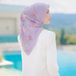 HC x ZD Fleuria Scarf Digi Purple | HijabChic
