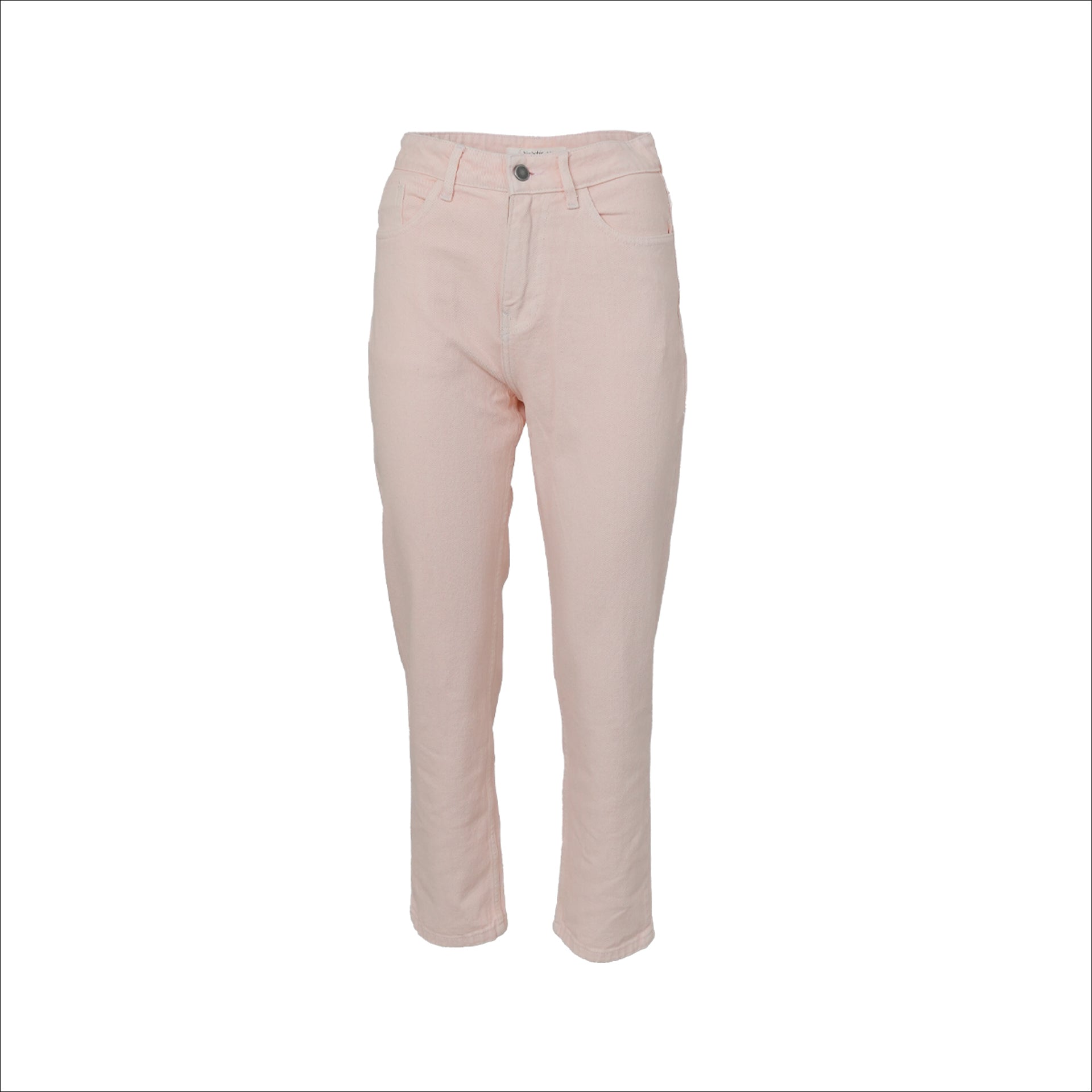 Rough Dusty Pink Denim Pants | HijabChic