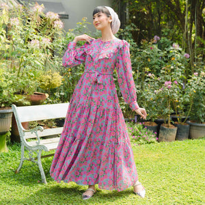 Sangria Multicolour Dress | HijabChic